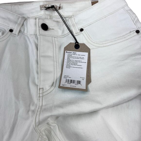 PrAna Buxton White Women’s Stretch Essential Jean’s Sz 10 - Picture 4 of 6